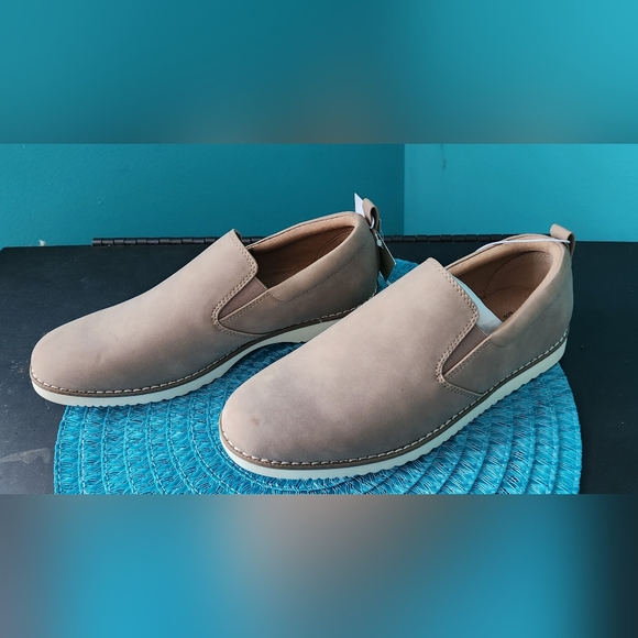 Goodfellow & Co Men's Liam size 7 loafers sneakers casual slip on taupe tan NWT - Picture 3 of 8